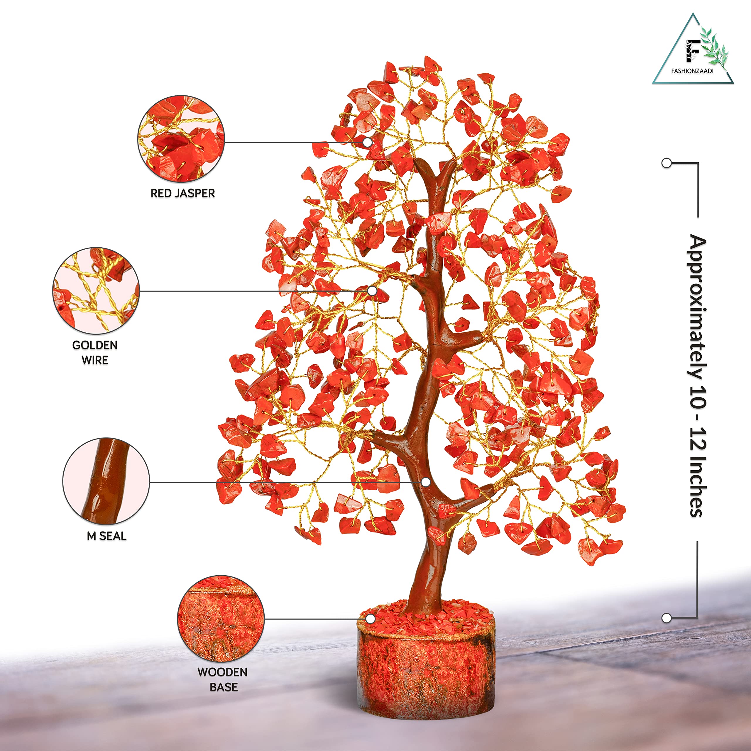 Home Decor Crystal Tree Gem Tree Red Jasper Chrystals Gems