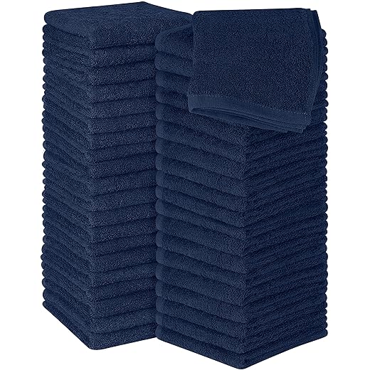 Utopia Towels - Juego de Toallas de Algodón - 100% Algodón Ring Spun, Altamente Absorbentes, Toallas Faciales Suaves (30 x 30 cm) (60 Paquetes, Gris)