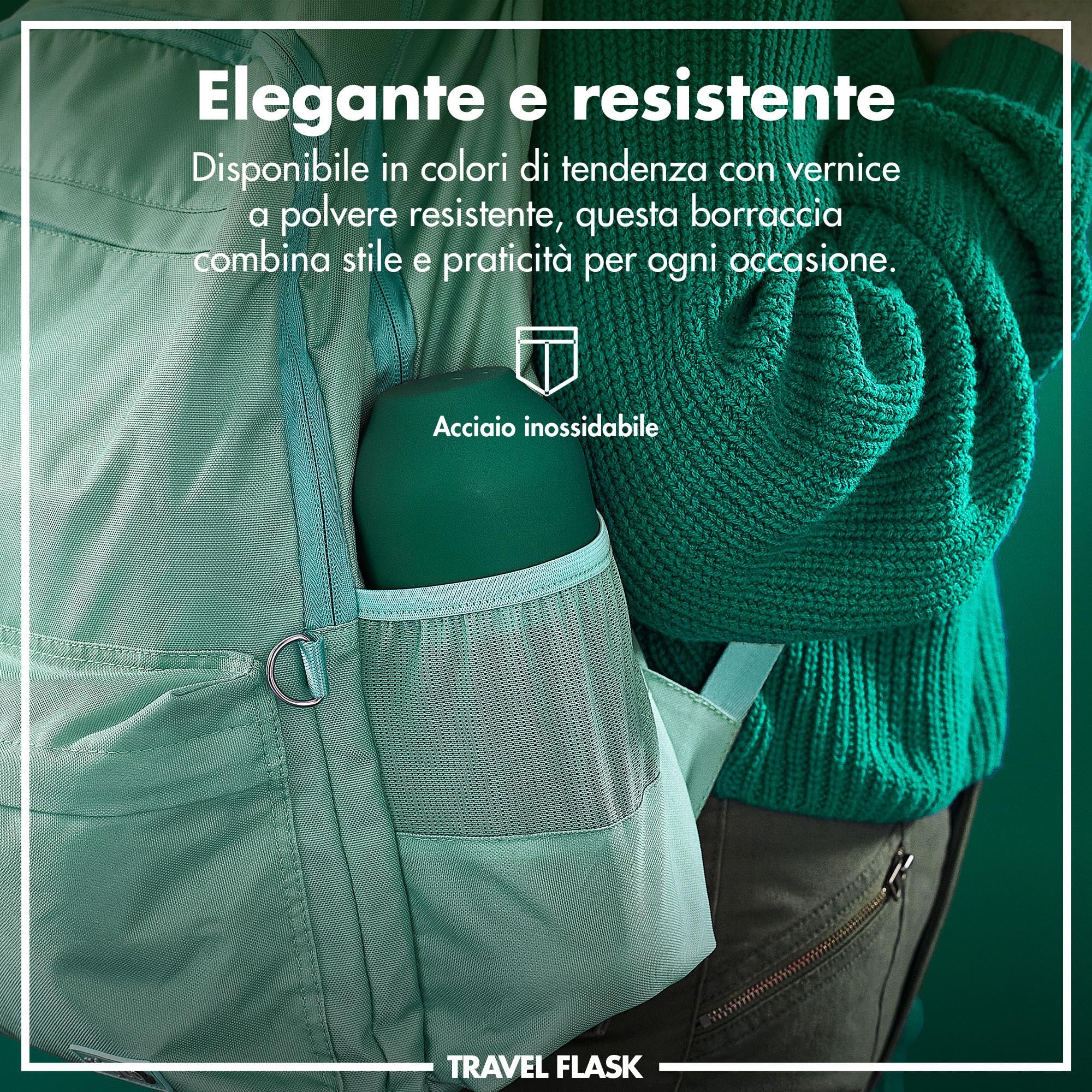 Ion8 Borraccia Termica Isolata Sottovuoto ThermoShield Per Bevande Calde O Fredde Grande Tazza Isolata Capacita Di 2 Tazze Tappo Magnetico E Base Morbida Elegante Ed Ecologica Teal Profondo 1625814042