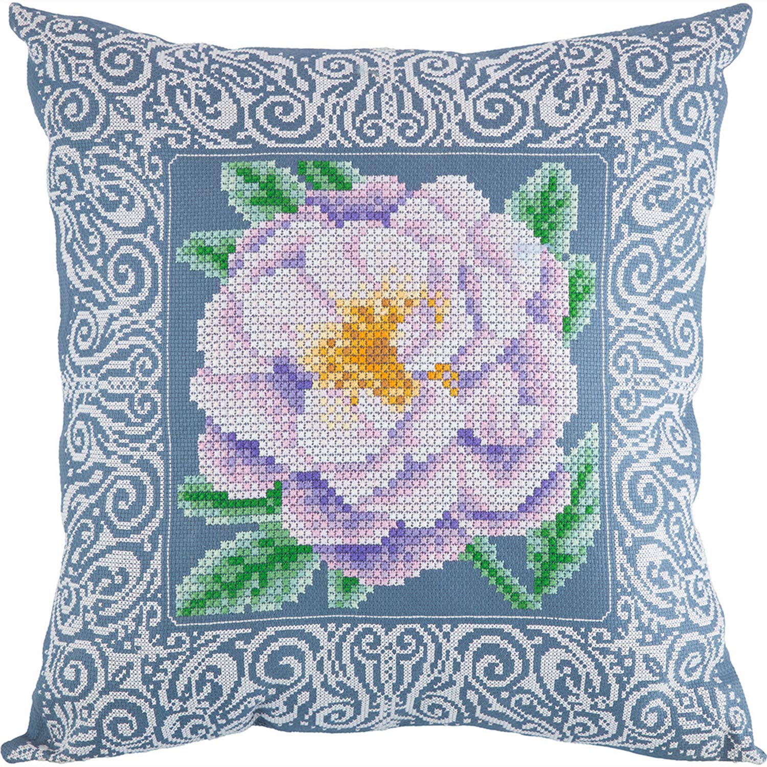 Kit point de croix velours rose PANNA fils de coton premium