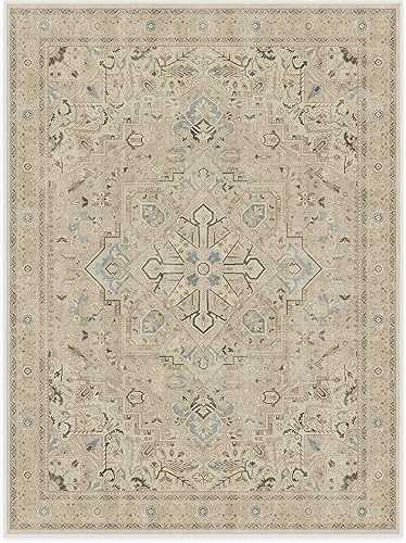 Miniatura 1 de Ruggable Kamran - Alfombra lavable a máquina, apta para mascotas y niños, resistente a las manchas y al agua, antideslizante, 9 x 12 pies