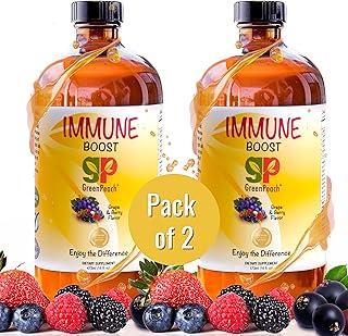 Liquid Kids Immune Support with Organic Elderberry Syrup - Vitamin C, D, E, Zinc | Toddlers & Kids Vitamins Immune Support & Defense Booster | Sugar Free Vegetarian Immunity System Supplement (2 Pack)