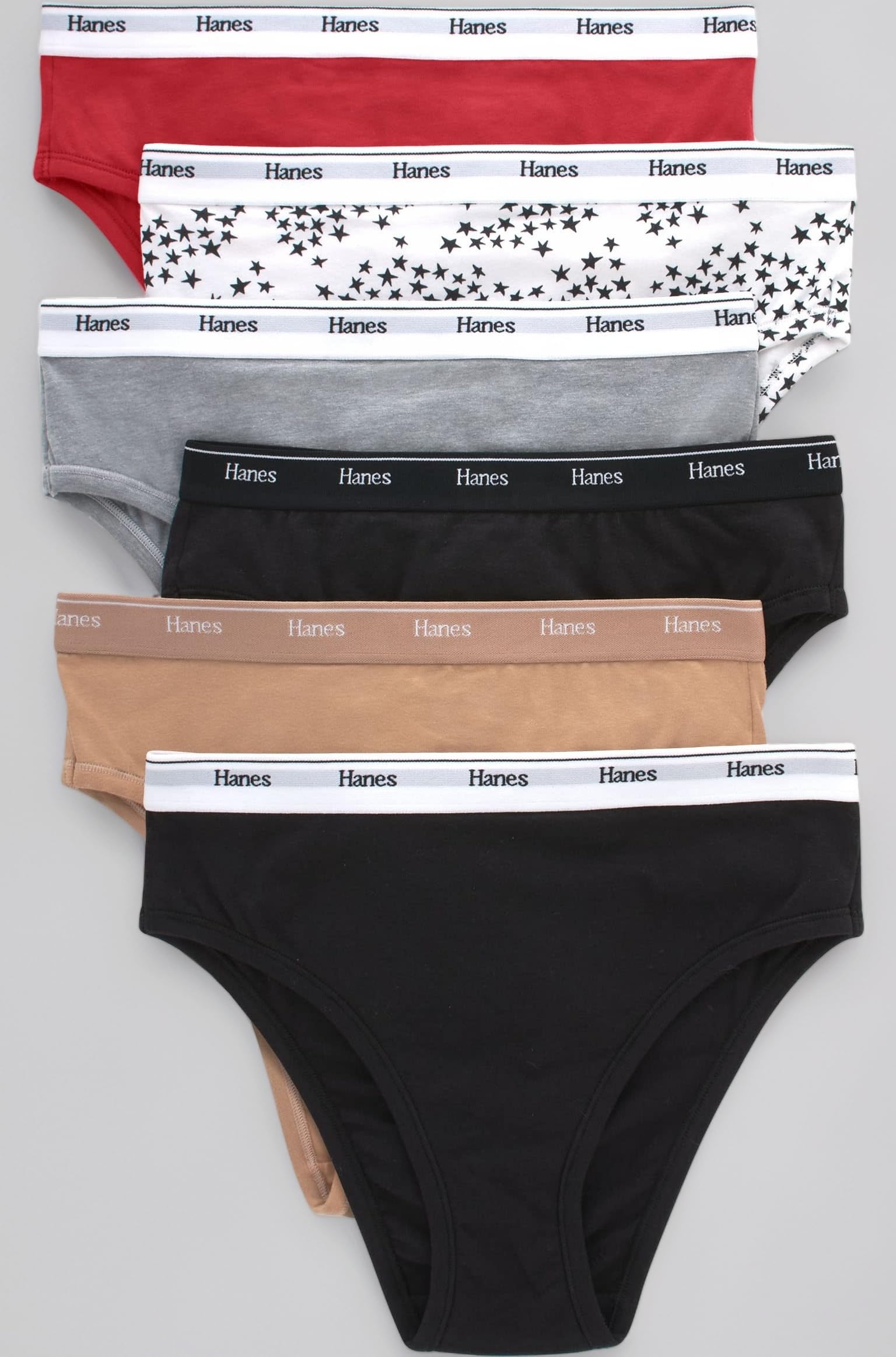 Women's Originals Panties Pack, Breathable Cotton Stretch Underwear, 6-Pack
