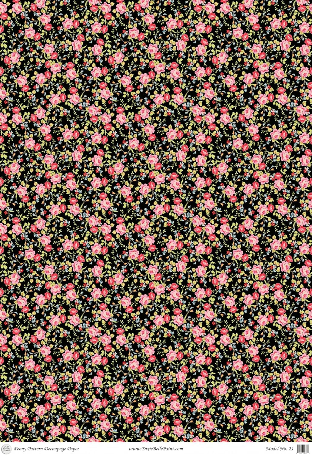 Dixie Belle Tissue Decoupage Paper | Peony Pattern | Crafting Decoupage Paper for Wood, Plastic, Metal, Glass | Rice Design Transfer Paper for DIY