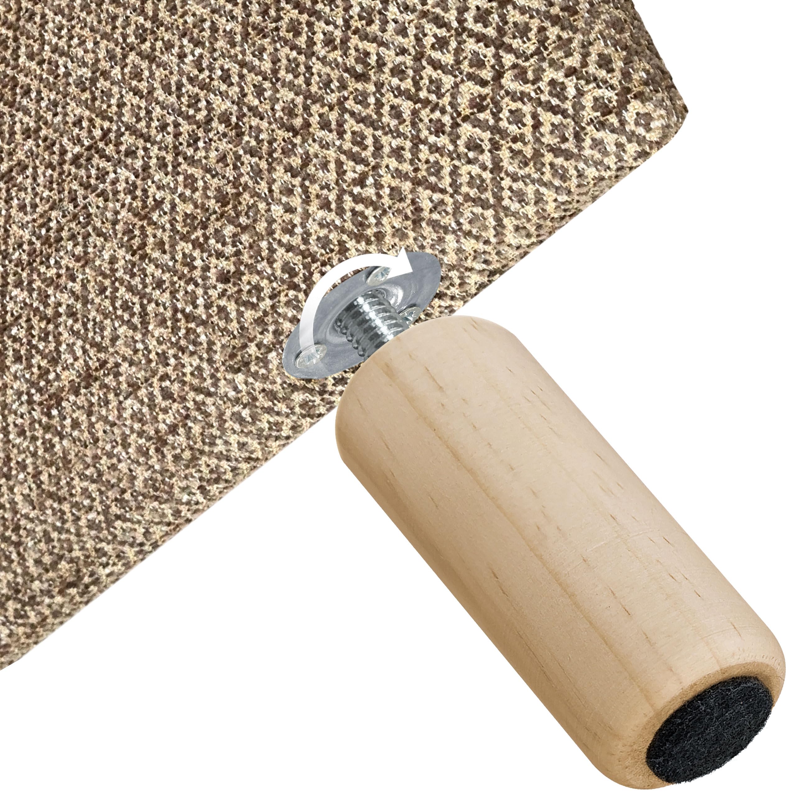 DHOME Testiera in Tessuto Luxury Liscia fino al Pavimento con Spessore di 8 cm Testata Imbottita per Letto Camera da Letto Moderna Top Trending (Golden Wood, 200cm Dual)
