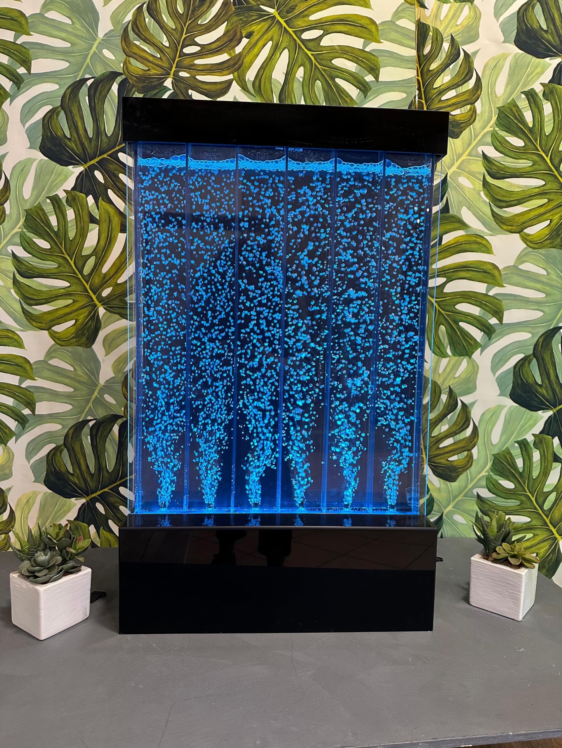 Muro Di Bolle Parete di Plexiglass Con Led Fontana Da Interno Design Colorata Arredo Casa