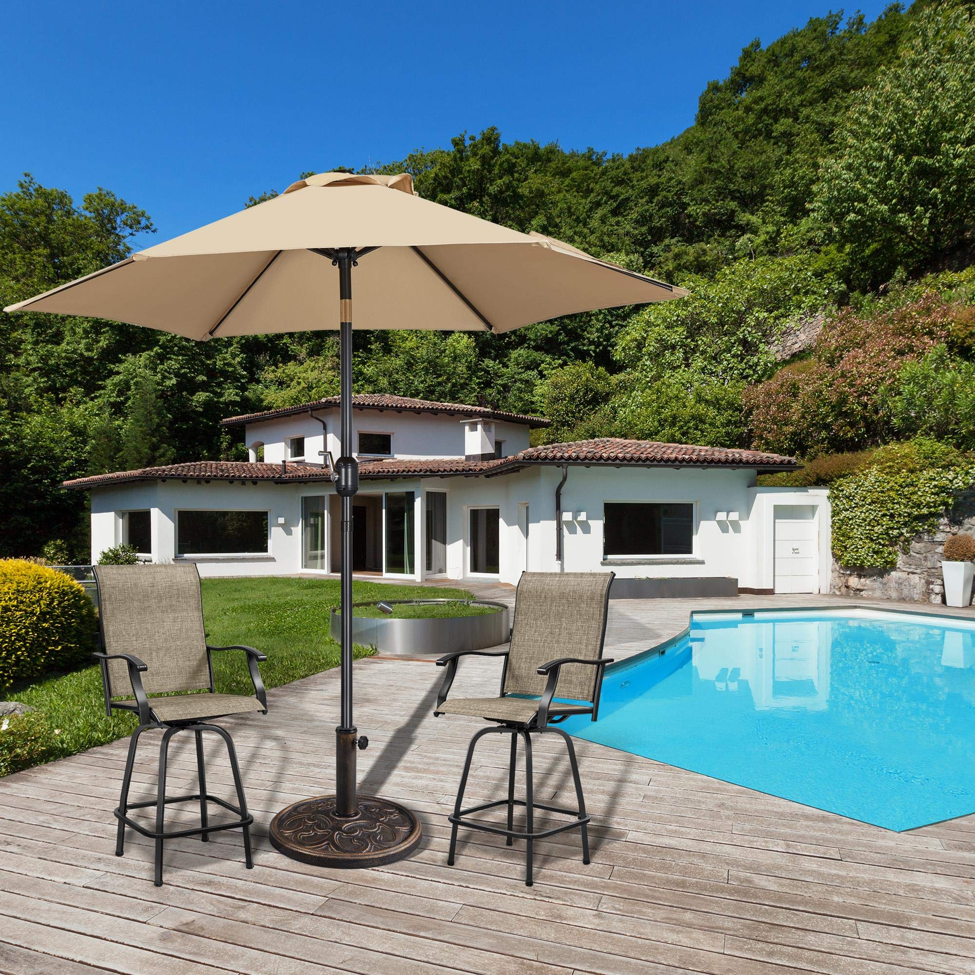 Yaheetech 22lbs Heavy Duty Outdoor Umbrella Base, Bronze
