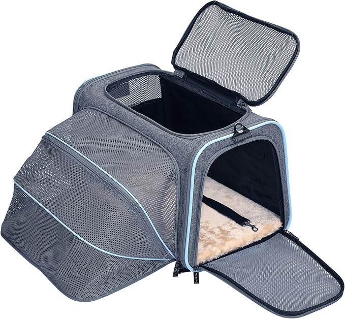 Petsfit Expandable Cat Carrier Dog Carriers,Airline Approved SoftSided