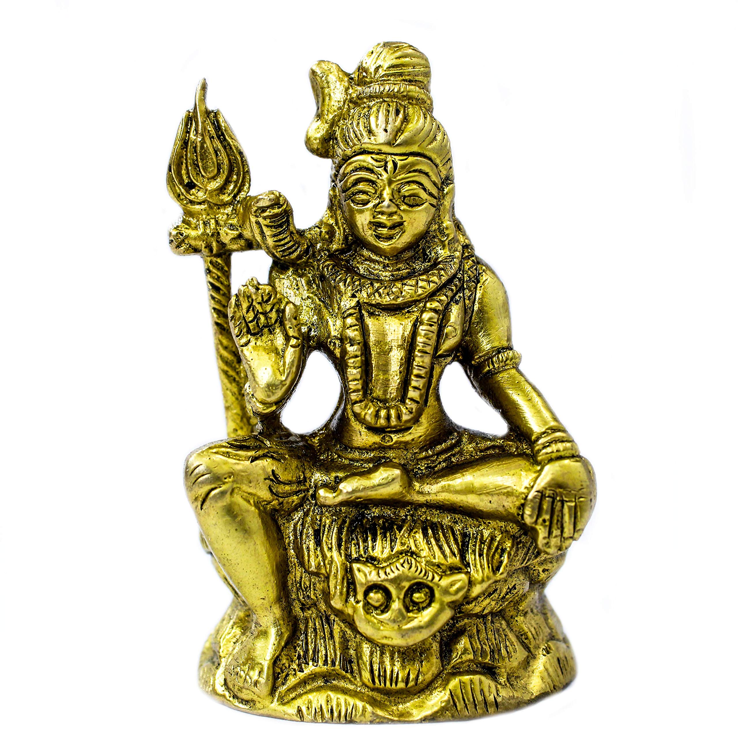 Buy The Holy Mart Pure Brass Shiva murti in Golden Colour and Medium