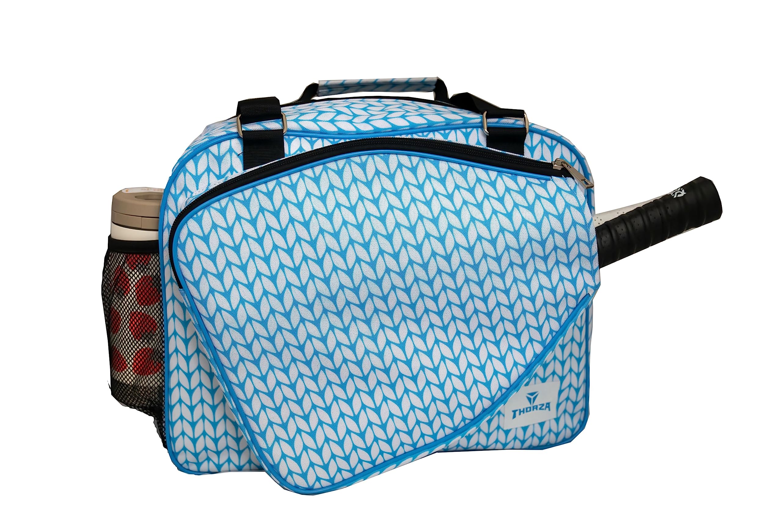 Thorza Pickleball Bag for Women with Paddle Holder, Mesh Side Pocket, Large Inner Storage, Carry Handle, and Adjustable Shoulder Strap, Sports Equipment for Amateurs and Pros