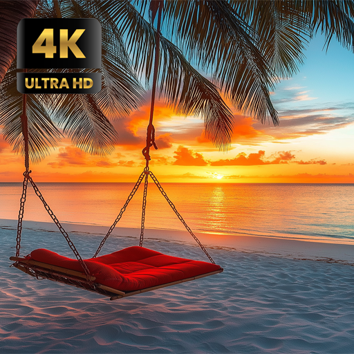 Tropical Beach Sunset Screensaver Beach Relax Screensaver App for TV: Ocean, Marine Life, Aquarium Videos with Relaxing Music and Ambience, HD Nature Scenes, Waves