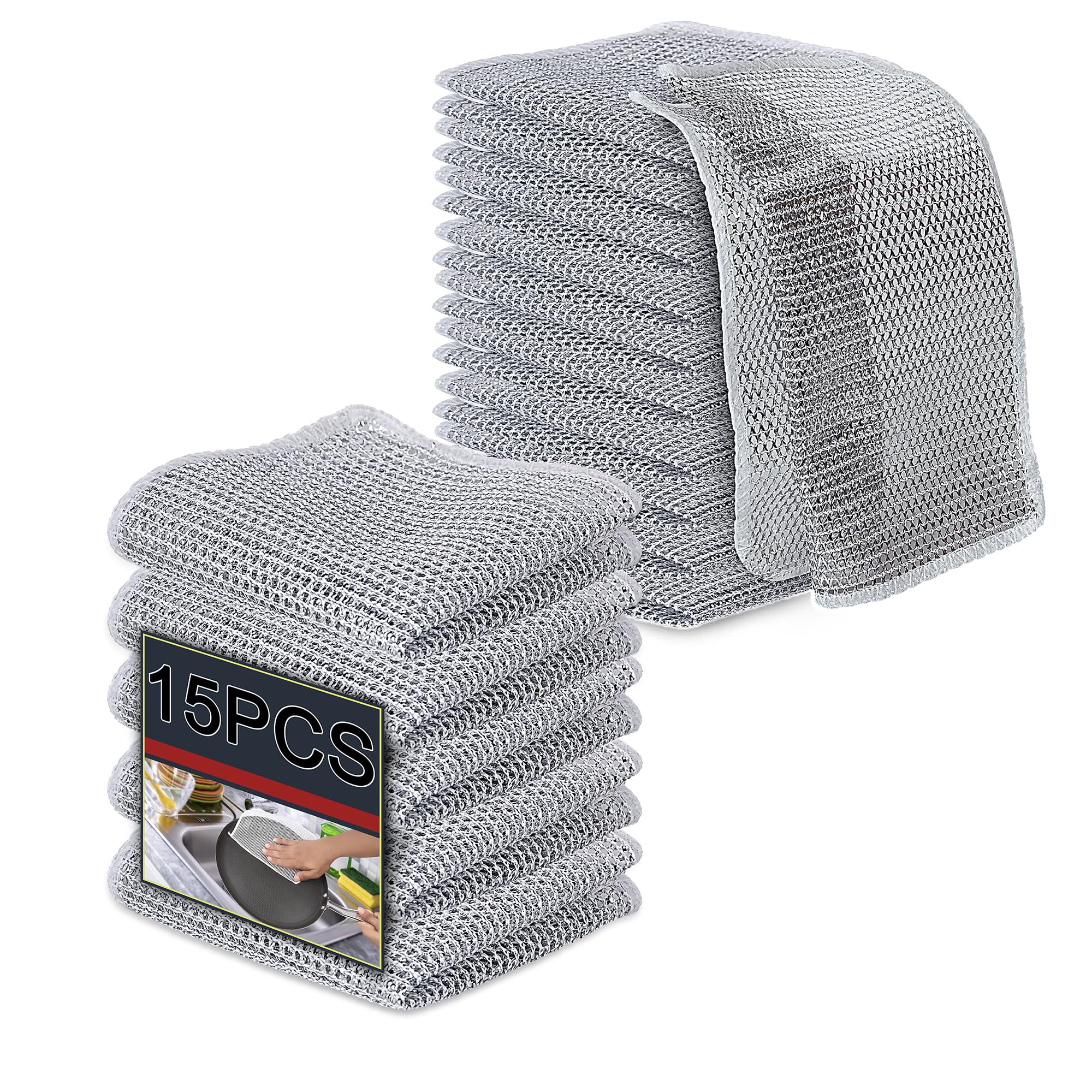 See full amazon price history chart for HAVNSEA Premium Stainless Steel Scrubber Dishwashing Rags - Pack of 15, Non-Scratch Wire Dishcloths for Wet and Dry Use | Ideal for Washing Dishes, Sinks, Counters | Easy Rinsing, Machine Washable HAVNSEA Premium Stainless Steel Scrubber Dishwashing Rags - Pack of 15, Non-Scratch Wire Dishcloths for Wet and Dry Use | Ideal for Washing Dishes, Sinks, Counters | Easy Rinsing, Machine Washable (B0D9Q2KNND) Amazon Price History, Amazon Price Tracker