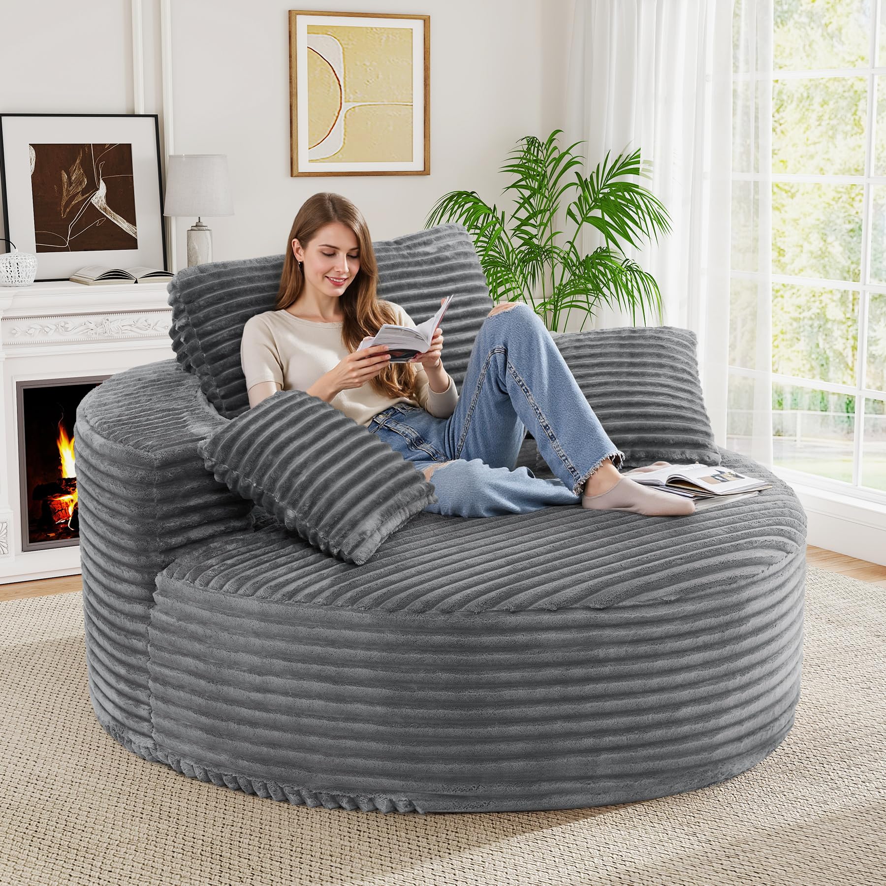 Luxanimarion Oversized Round Chaise Lounge
