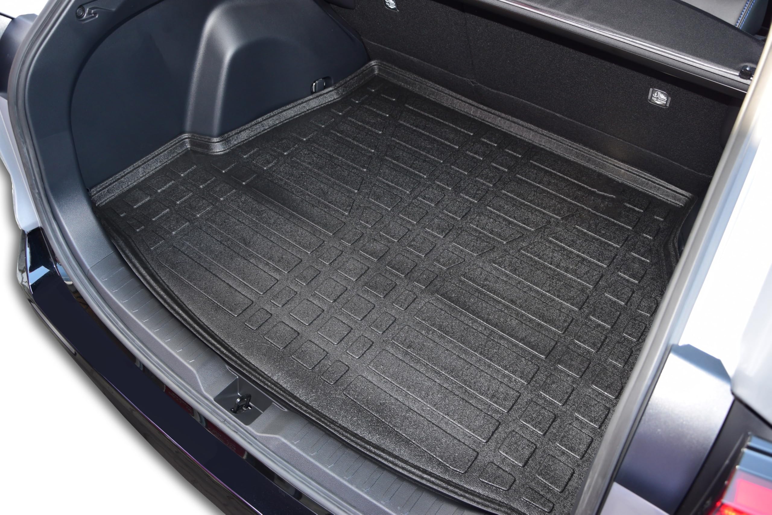 SCOUTT Tapis De Coffre sur Mesure pour Toyota Rav4 5 Hybrid 2019-2025, Noir, Antidérapant, Bord Haut, Toutes Saisons