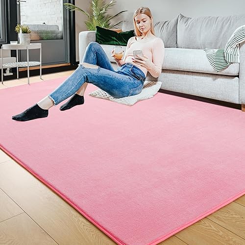 Vista 166 de JUNOVO - Alfombras de área ultra suaves de 4 x 5.3 pies, alfombras esponjosas para dormitorio, niños, niñas, bebés, sala de estar, suelo, cuarto