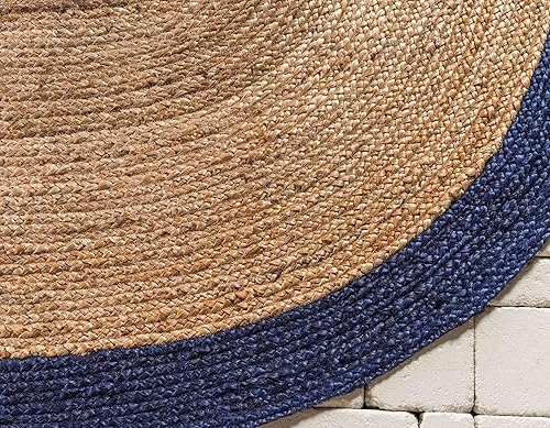 Miniatura 9 de Unique Loom Colección de yute trenzado de calidad clásica, tejida a mano con detalles de color sólido, alfombra ovalada de 3 pies 3 pulgadas x 5