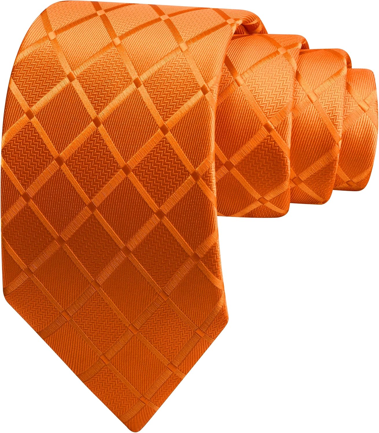 GUSLESON 3.15"（8cm） Mens Tie and Lapel Pin Plaid Checkered Necktie Hankerchief Cufflinks Set for Men image 3