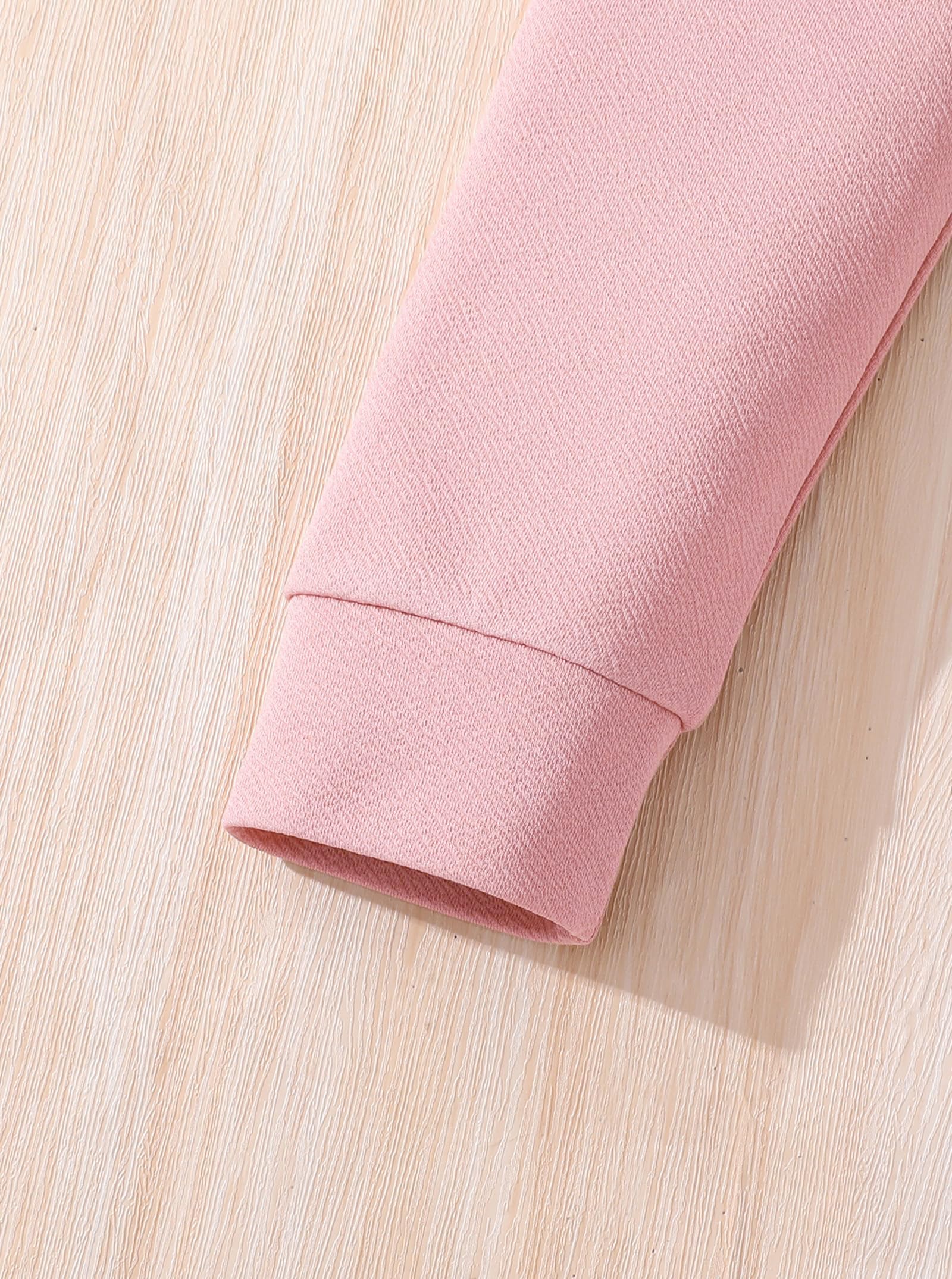 Hilinker Langärmeliges 3-teiliges Outfit für Mädchen, bauchfreies T-Shirt und Cami-Top mit Hose