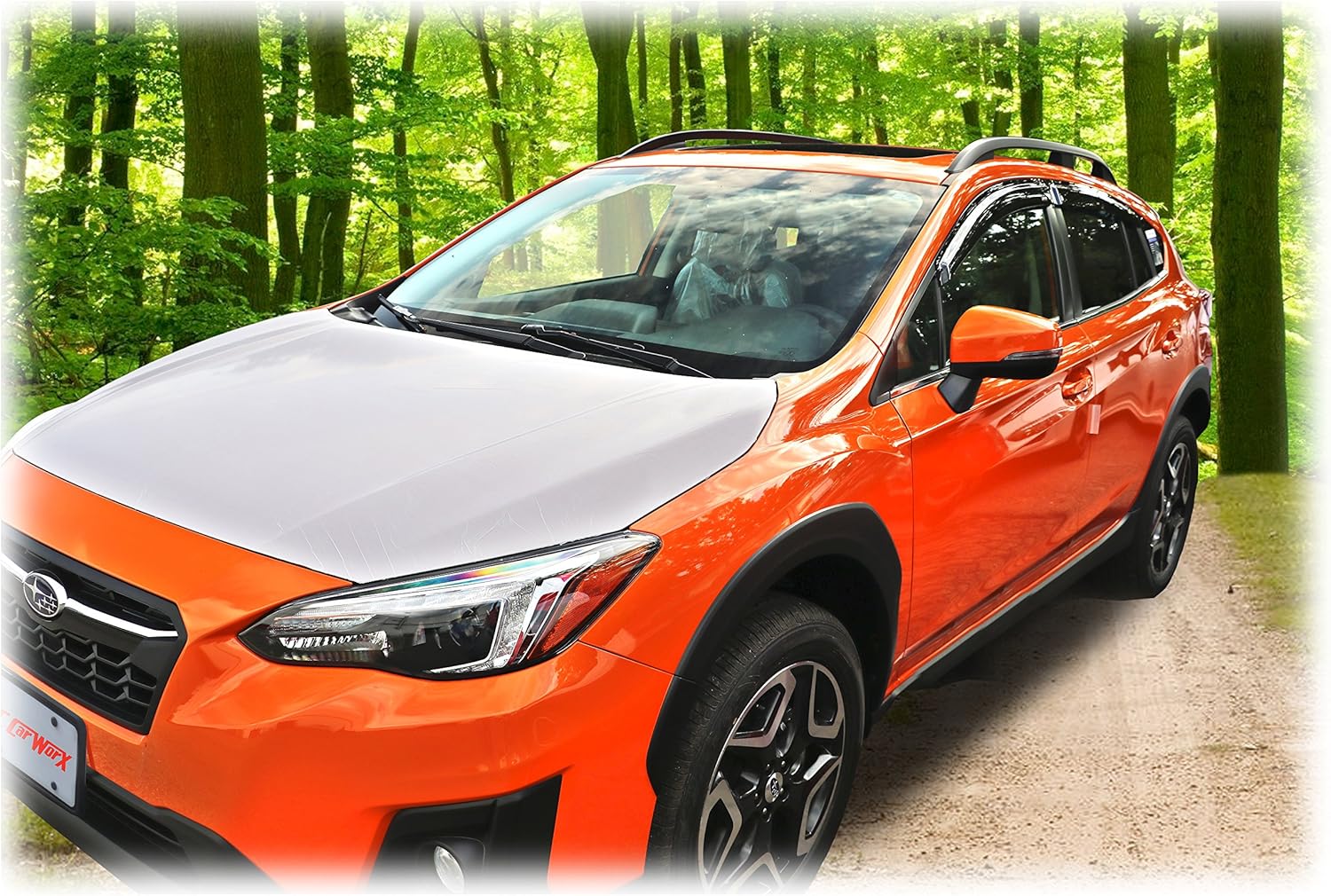 C&C Car Worx WV-17SI-5-TF-ct Set of 4 Tape-On Outside-Mount Window Visor Rain Guard Deflectors Compatible with 2018, 2019, 2020, 2021, 2022, 2023 Subaru Crosstrek