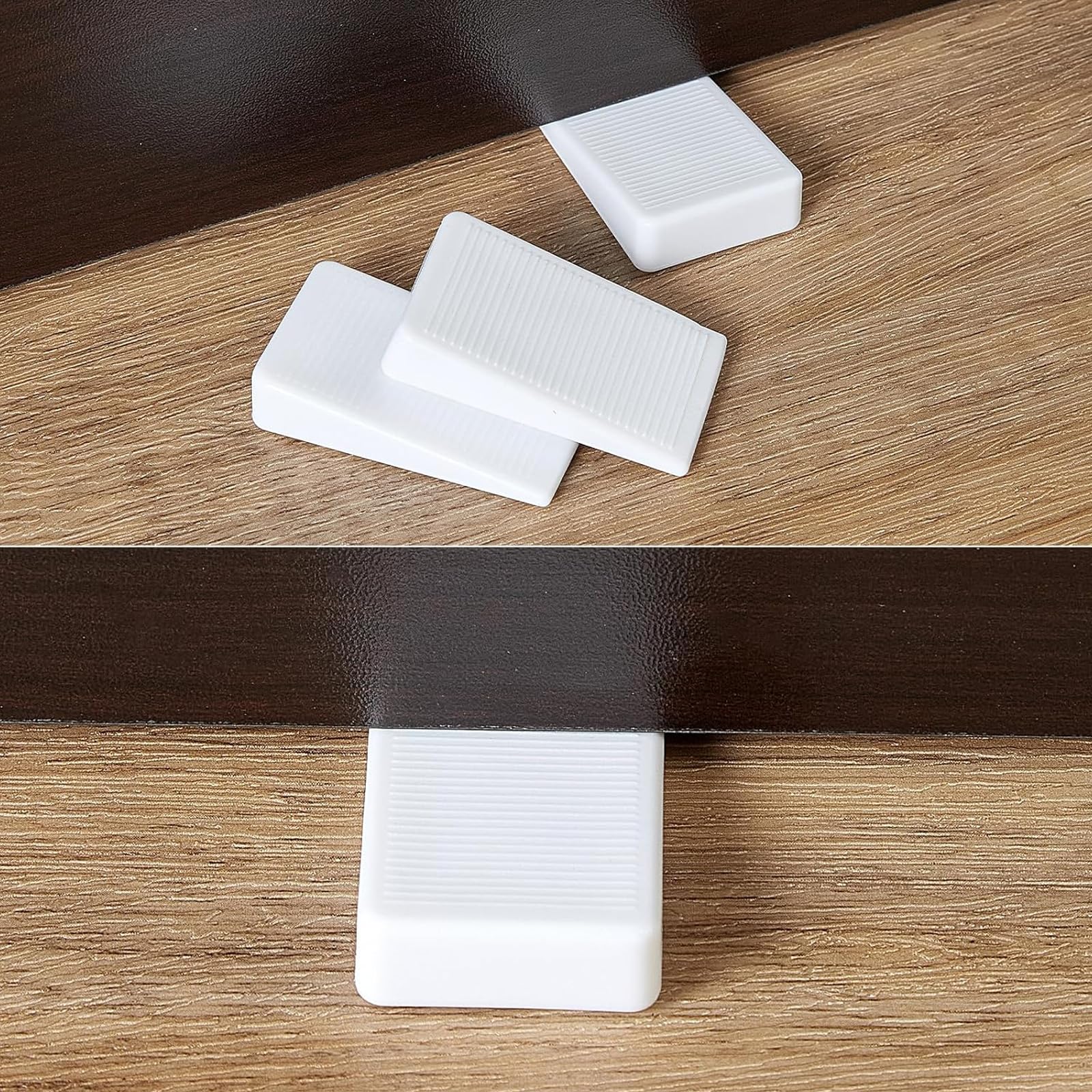 16 Pcs Furniture Leveling Wedge Non-Slip Furniture Pads Wedges White Leveling Shims for Stability and Noise Reduction 2Height Options(5mm 10mm) - Image 4