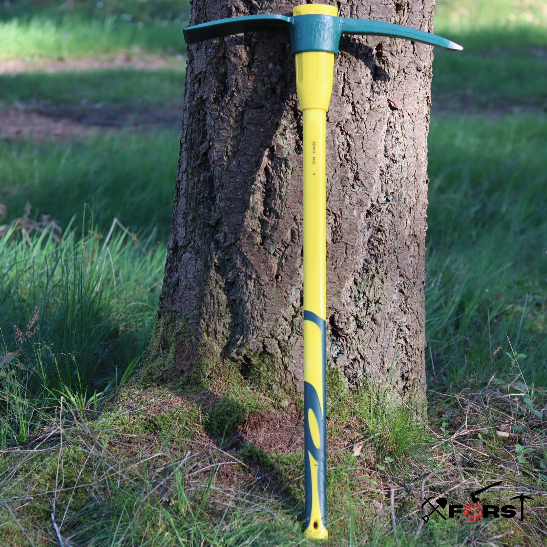 Xforst Pioche de Terrassier 3,46kg 90 cm Double Tête Acier Forgé Manche Fibre de Verre Antidérapant X-PF36