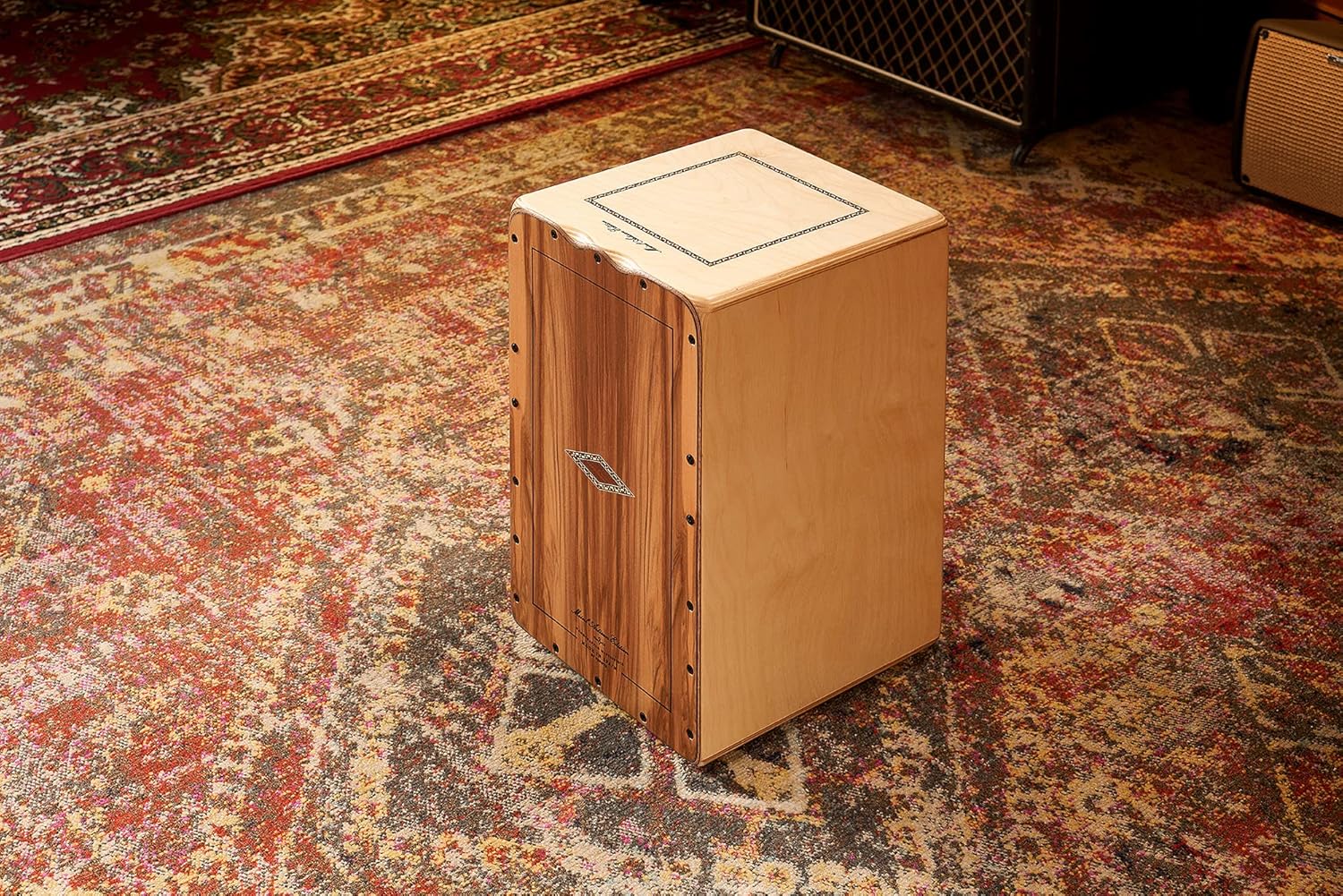 Meinl Artisan String Cajon with Indian Heartwood Frontplate / Baltic Birch Body - MADE IN SPAIN - Seguiriya Line, 2-YEAR WARRANTY (AESELIH)