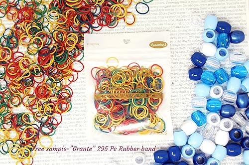 Miniatura 6 de KOKO Alrededor de 60 cuentas de poni de 0.709 x 0.591 in de alta calidad, pulseras geniales para trenzas de cabello, manualidades para niños,