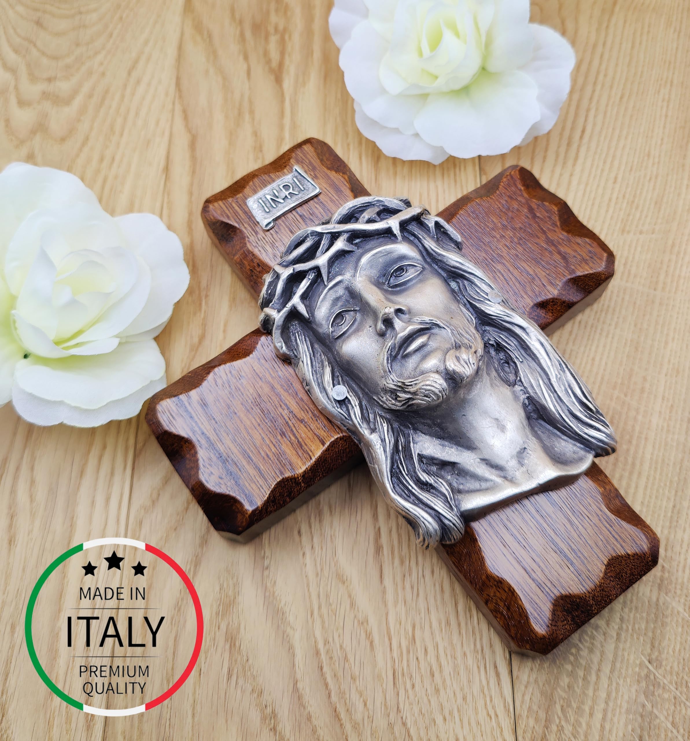 Tableau Saint Joseph Et Jésus Enfant - Bois Doré 15x20cm | Décoration Religieuse Fabriquée En Italie - Fratelli Bonella