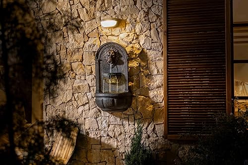 Miniatura 7 de Fuente de agua de estatua de Buda montada en la pared, con diseño de cabeza de buda de loto en cascada, lo mejor para el hogar, jardines, patios