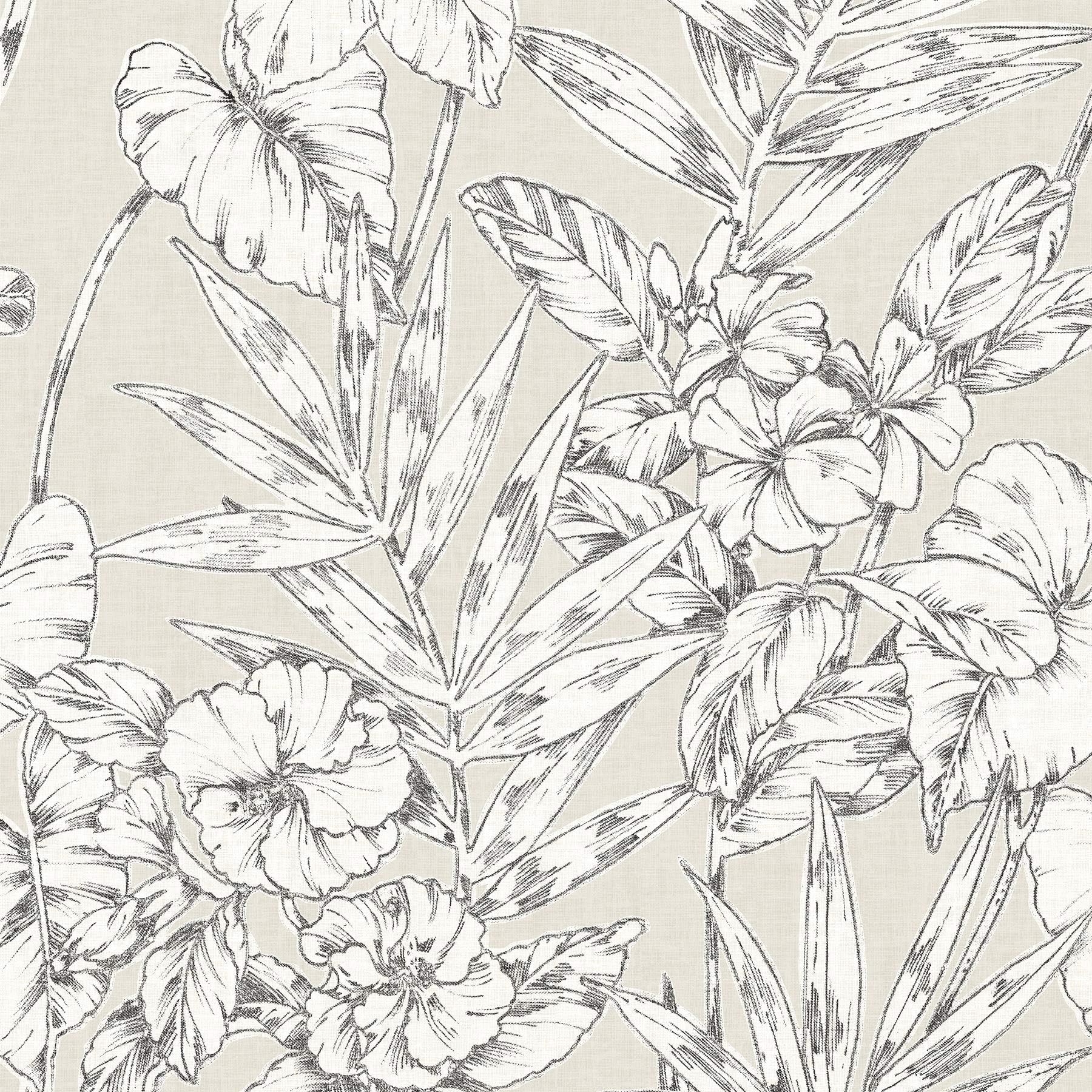 NuWallpaperNUS3145 Grey Cayman Peel & Stick Wallpaper, Neutral