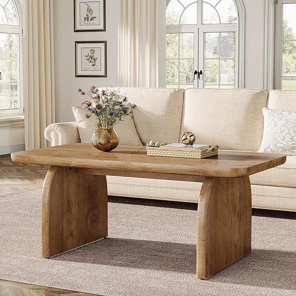 Natural Brown Rectangular Accent Table