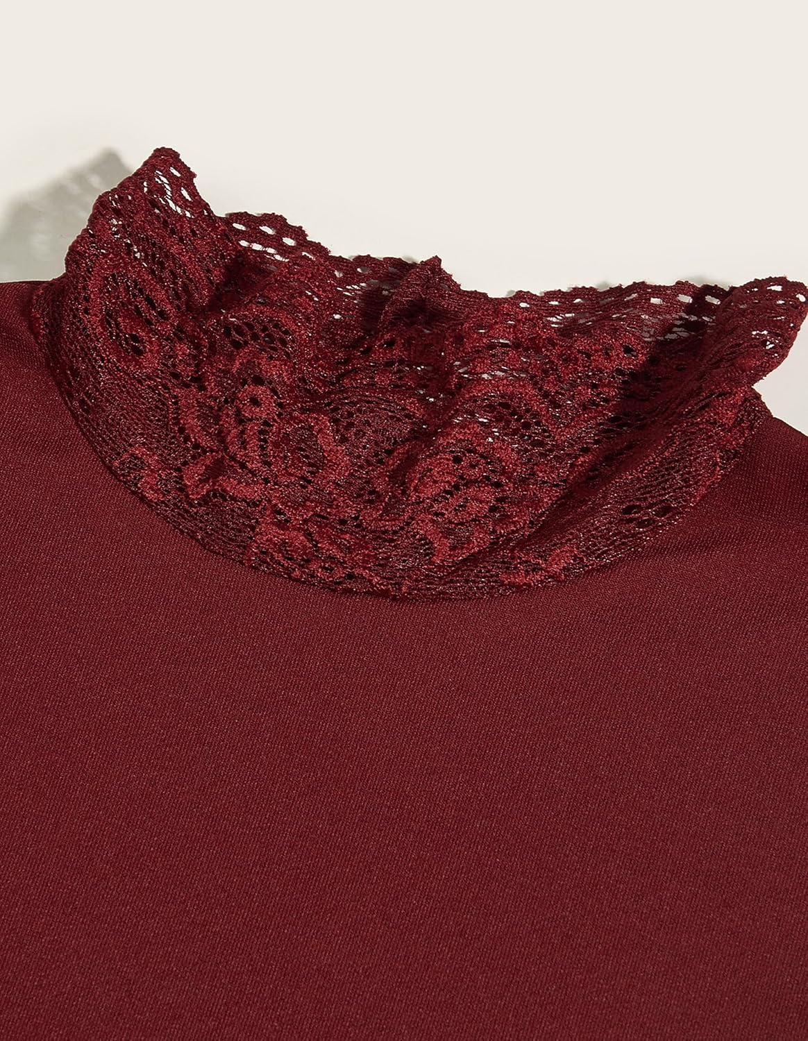 Lace Mock Neck Detachable Collar for Women, Soft Breathable Fake Dickey Collar - Image 3