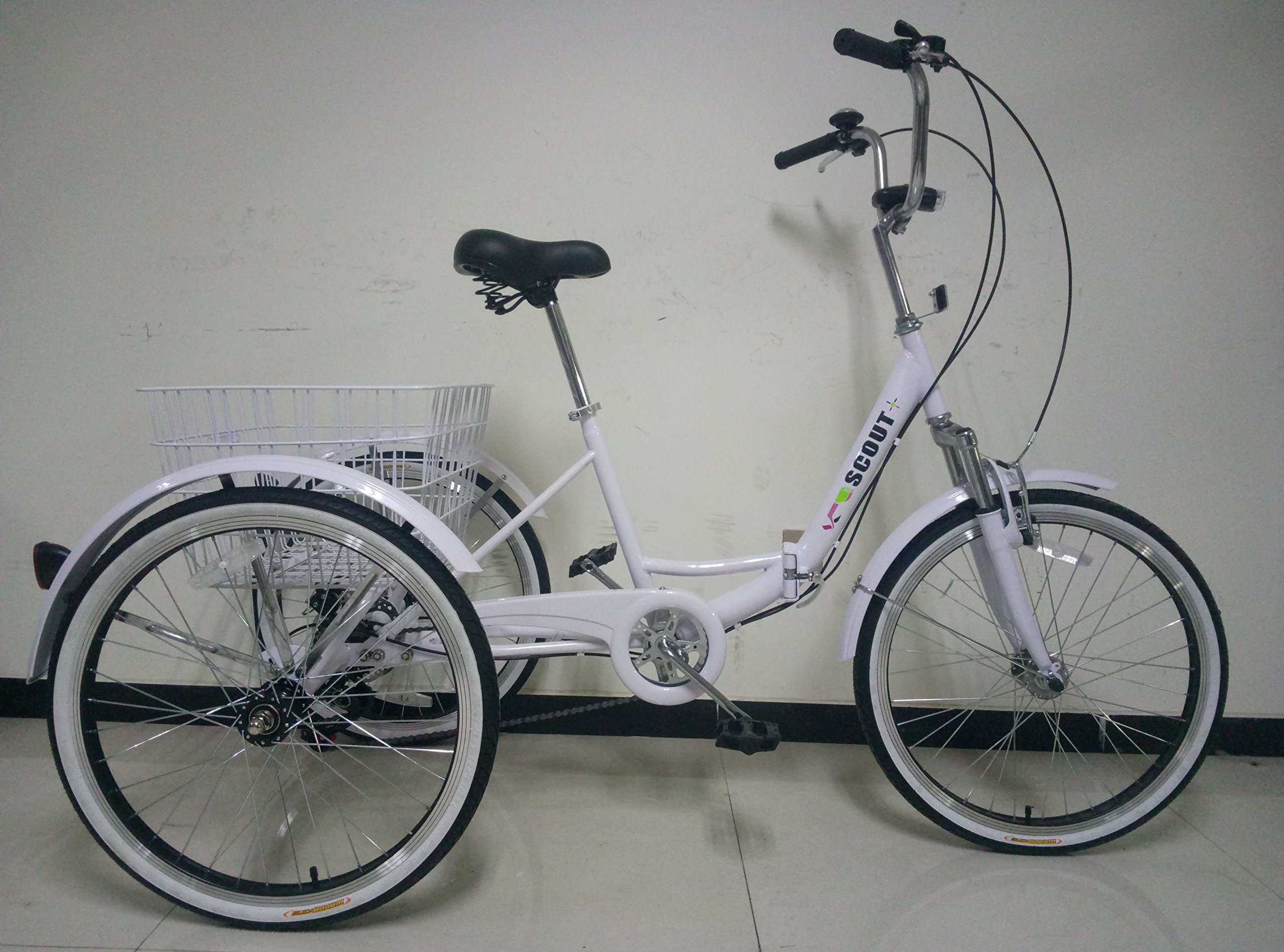 Scout Trike Triciclo Adulti, Telaio Pieghevole con Ruote 61 cm,  Sospensione, Cambio Shimano a velocità Ingranaggi, White : Amazon.it: Sport  e tempo libero