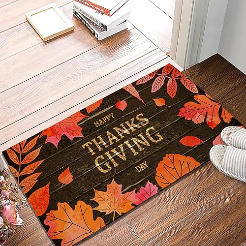 Miniatura 2 de Tapete de primavera, tapete de primavera para el día de Acción de Gracias, para interiores, diseño de hojas de arce otoñales, para decoración de