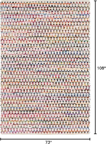 Miniatura 2 de Unique Loom Trenzado Chindi Collection - Alfombra casual moderna para múltiples áreas (6 pies x 9 pies)