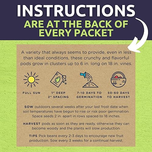 Miniatura 5 de Semillas orgánicas de frijoles para el hogar, paquete variado  Soja, judías verdes, frijoles largos, paquetes de semillas orgánicas de polinización