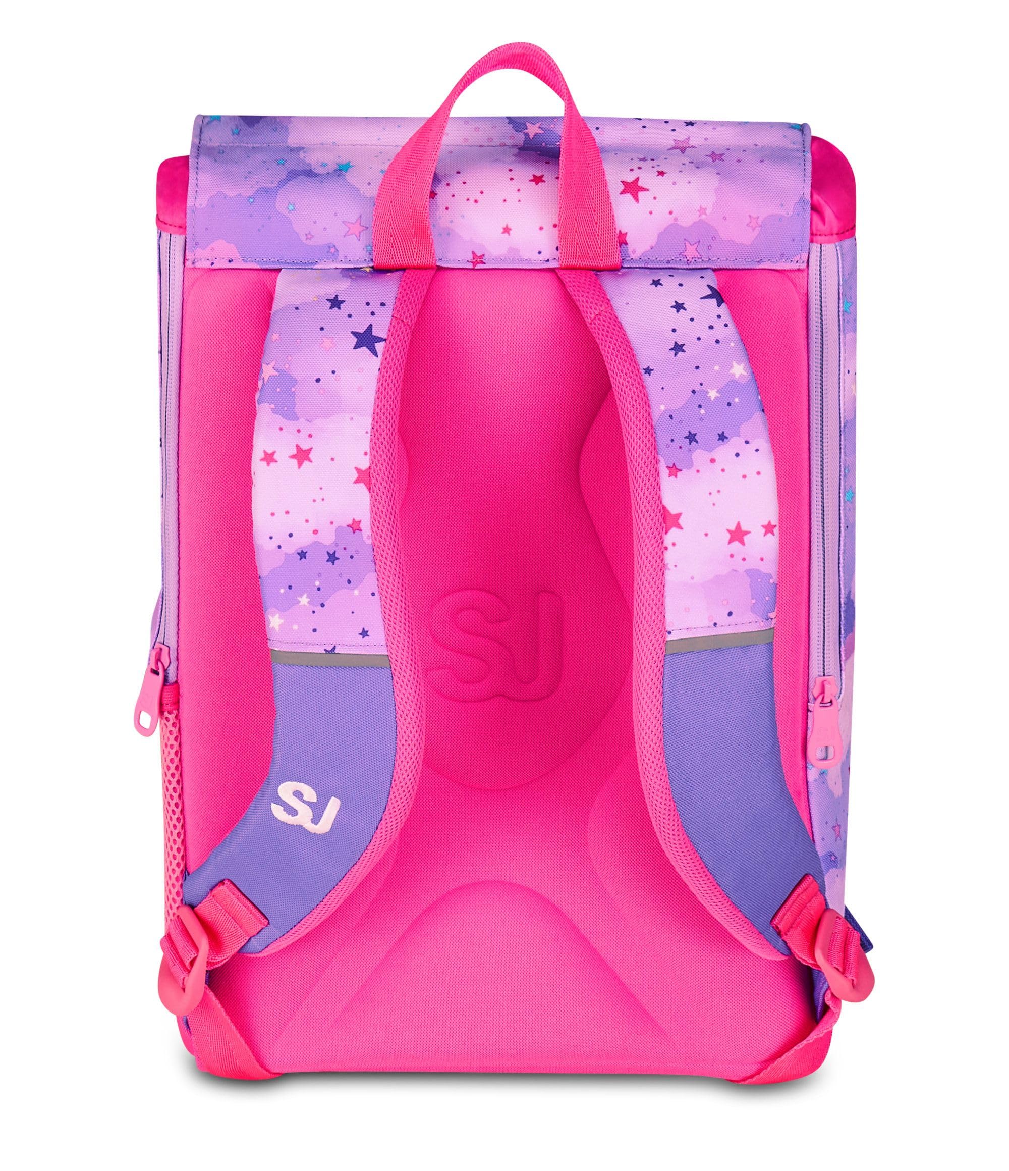 SJ GANG STYLE JAM GANG Zaino Scuola Estensibile Big Unicorn, Viola, Zaino con Divisorio Interno,Unicorno, Tasca Superiore con Ali a Scomparsa, 24 L, Scuola Elementare, Bambina