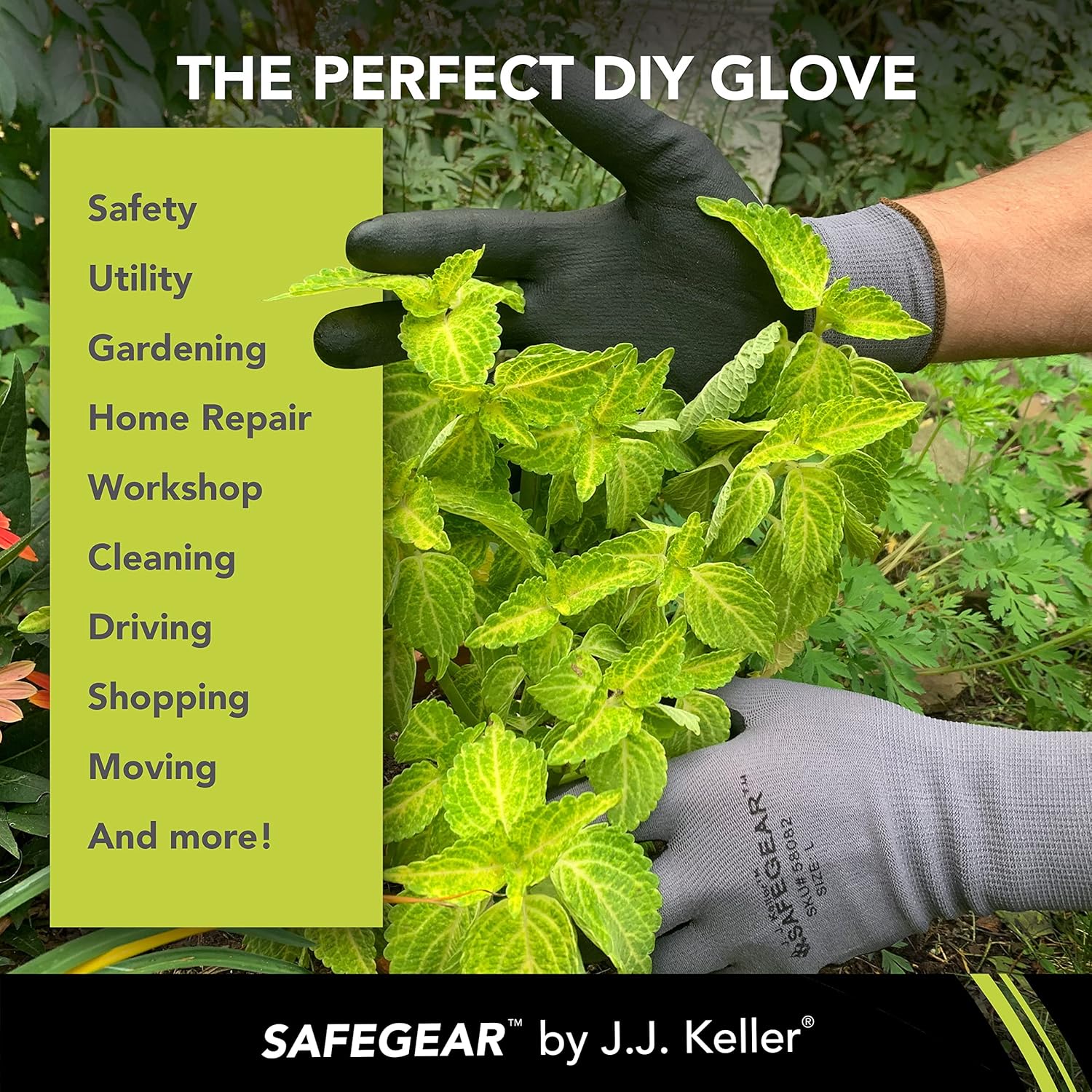 J. J. Keller & Associates, Inc. Knit Glove with Nitrile Dip and Microdot Palm, 3-Pair, SAFEGEAR