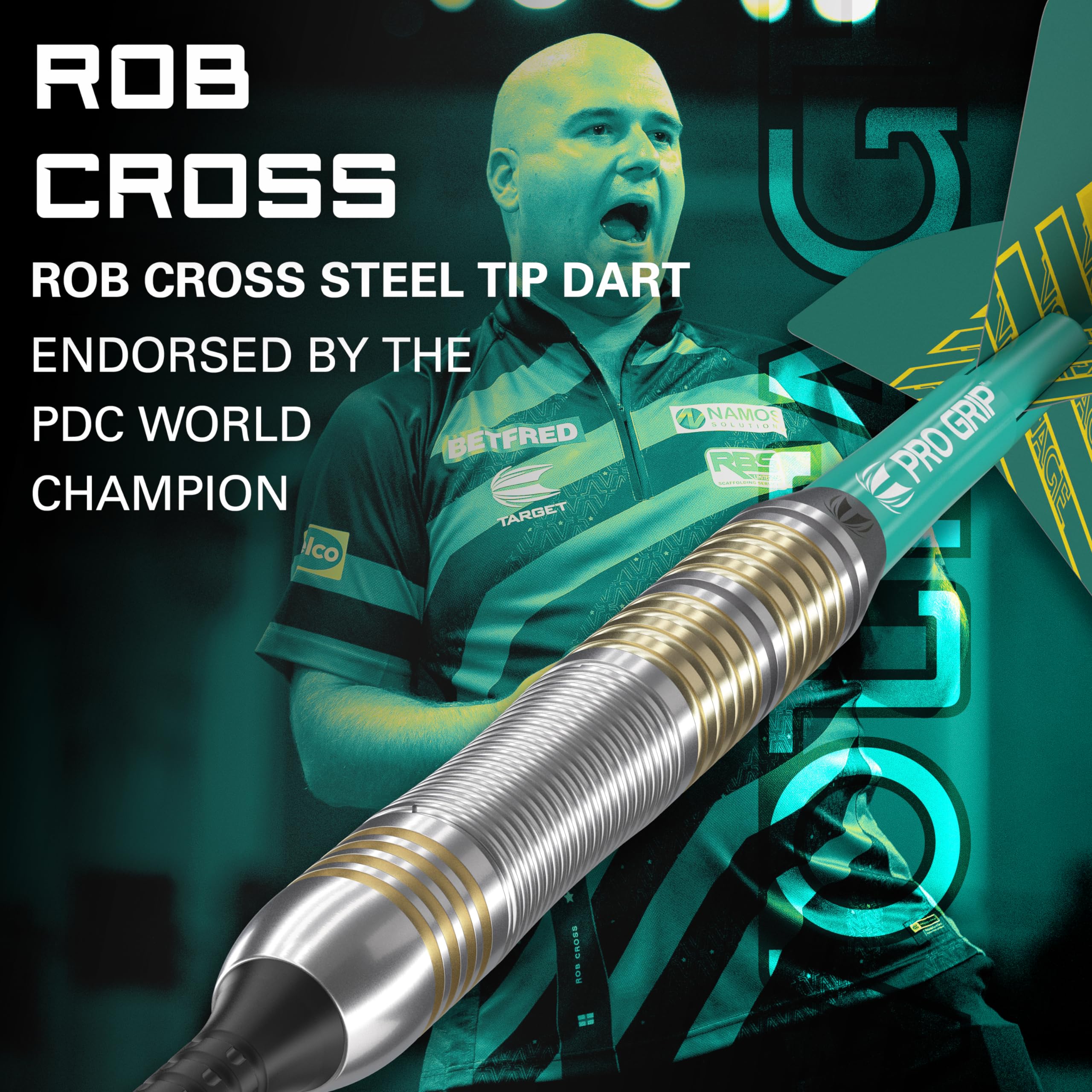 Target Darts Rob Cross 18G Juego de Dardos de Punta Blanda de Latón