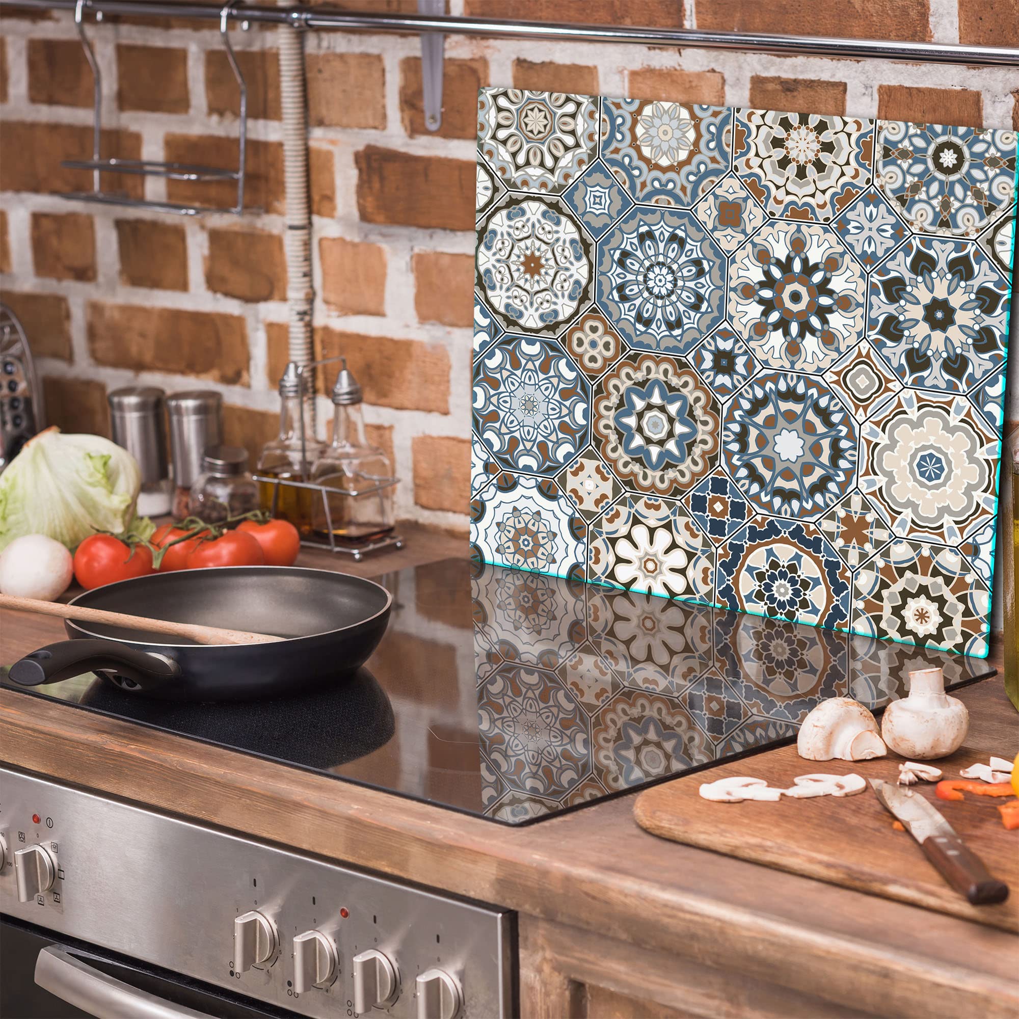TMK Afdekplaten voor kookplaat, 2-delig, 2 x 30 x 52 cm, keramische kookplaat, inductie, spatbescherming, glasplaat, snijplank, hout TMK Afdekplaten voor kookplaat, 2-delig, 2 x 30 x 52 cm, keramische kookplaat, inductie, spatbescherming, glasplaat, snijplank, hout
