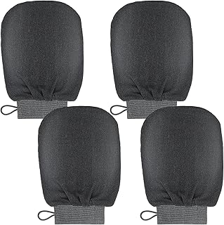 Molain 4Pcs Korean Exfoliating Gloves, Body Scrubber Deep Exfoliating Mitt Exfoliator Shower Glove Dead Skin Remover Scrub Mitt for Women Men SPA Wash Clothes Bath Sponge Loofah Brush