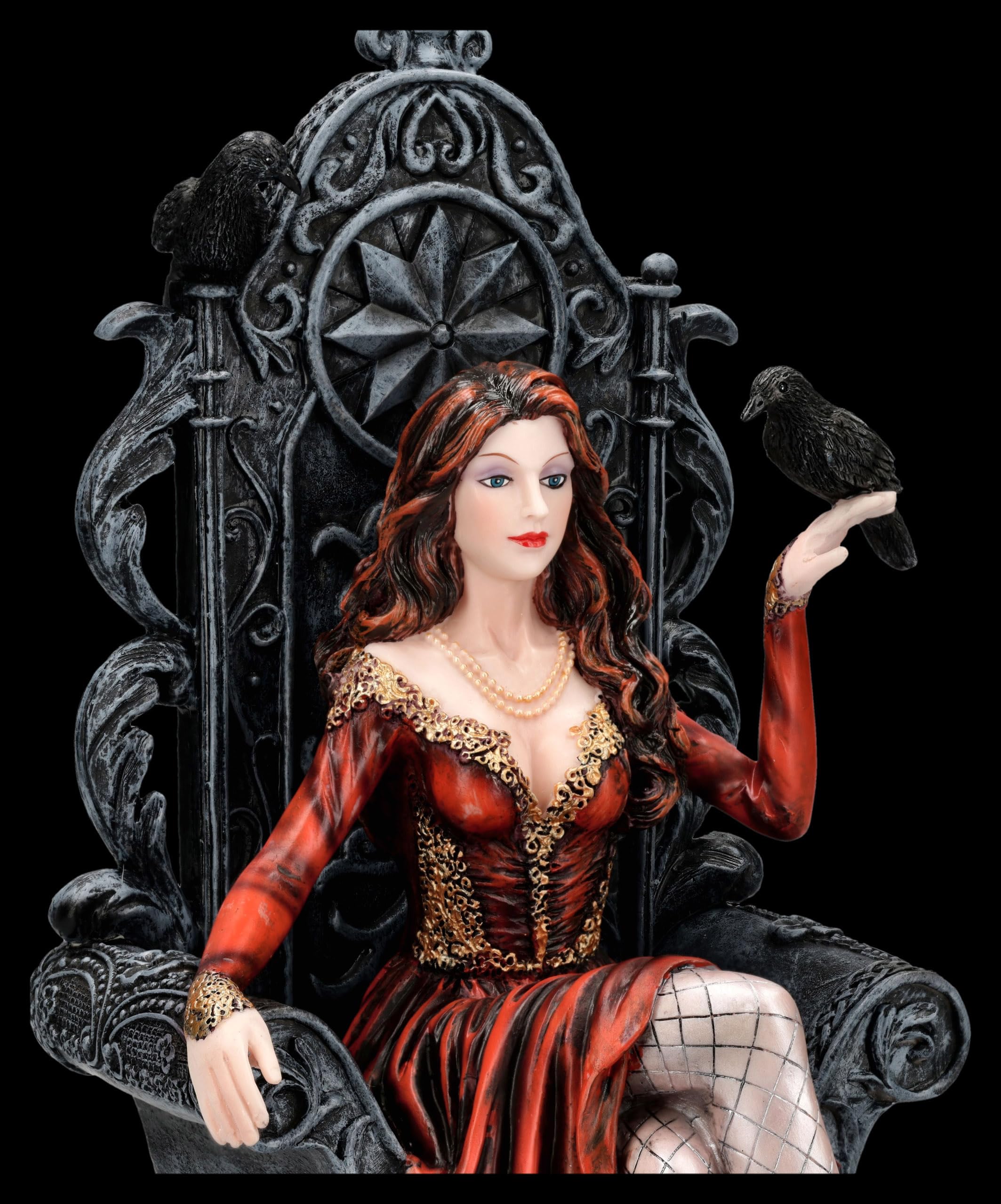Figuren Shop GmbH Fantasy Figur – Ravenna, die Königin – handbemalte Dekofigur (31 cm) – Tales of Aurelion Collection – Geschenkidee für Sammlerinnen & Liebhaber dunkler Eleganz