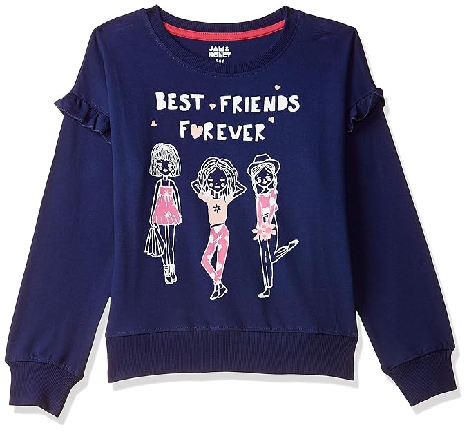 Amazon Brand - Jam & Honey Girls Lightweight Sweatshirt