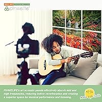 Vista 9 de PINWELIFE® Paneles acústicos de arte de pared, paneles absorbentes a prueba de sonido, para el hogar y la oficina, amortiguación decorativa