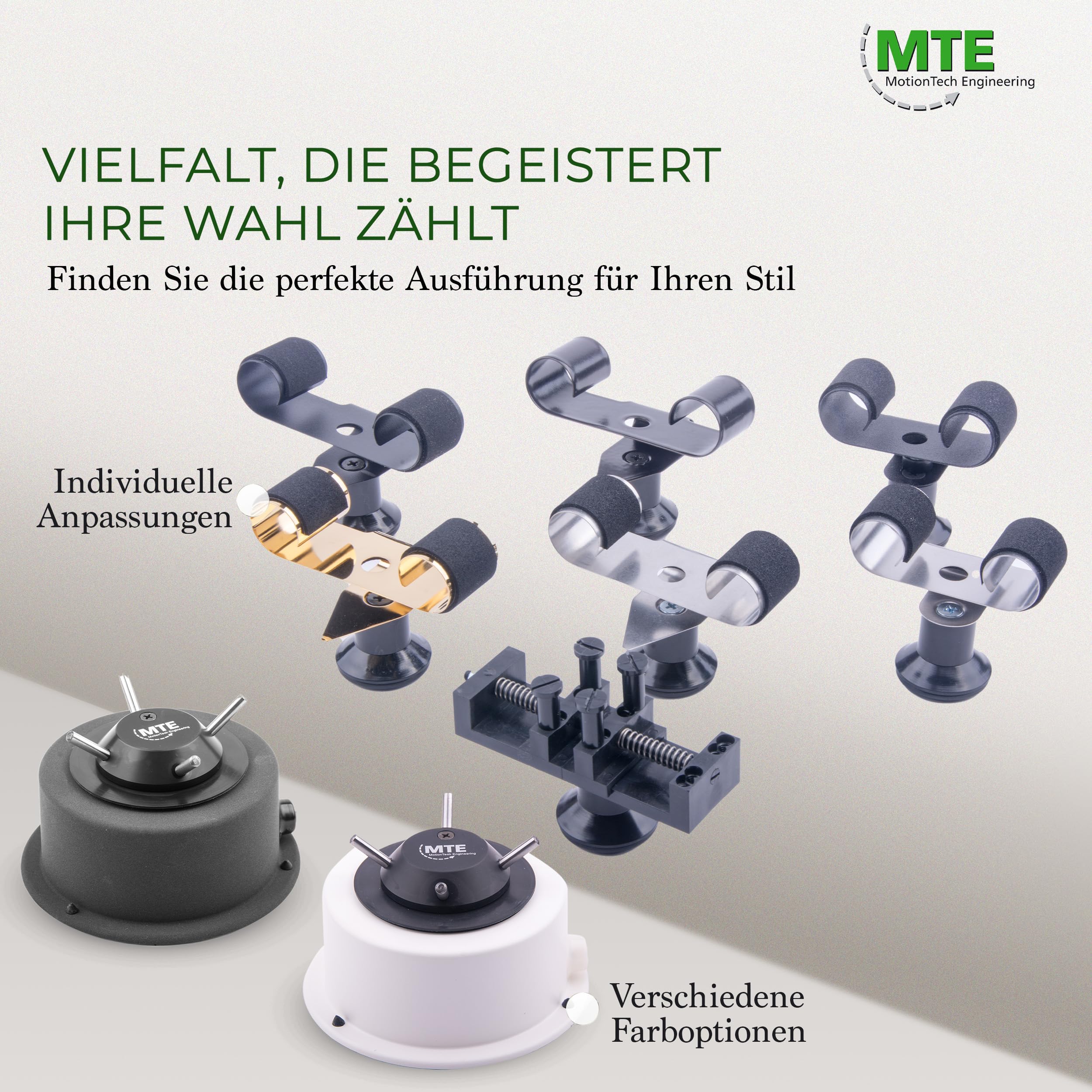 MTE Bewegungstechnik Uhrenbeweger (WTS 4 Anthrazit) bis zu 4 Uhren – Elektronisch gesteuerte Rotation und Pausen – Uhrenbeweger für Automatikuhren – leiser Watch Winder – Made in Germany