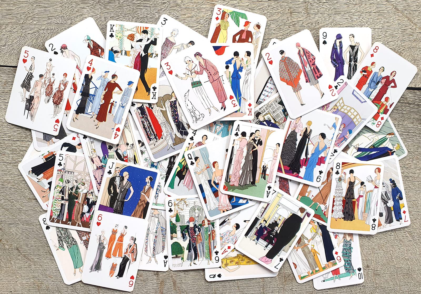 FANTASY Playing Cards Poker Deck 54 Cards All Different Retro Vintage...