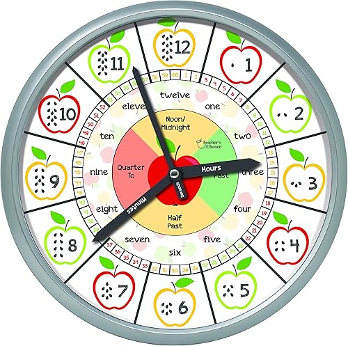 Teacher's Choice Reloj de pared educativo