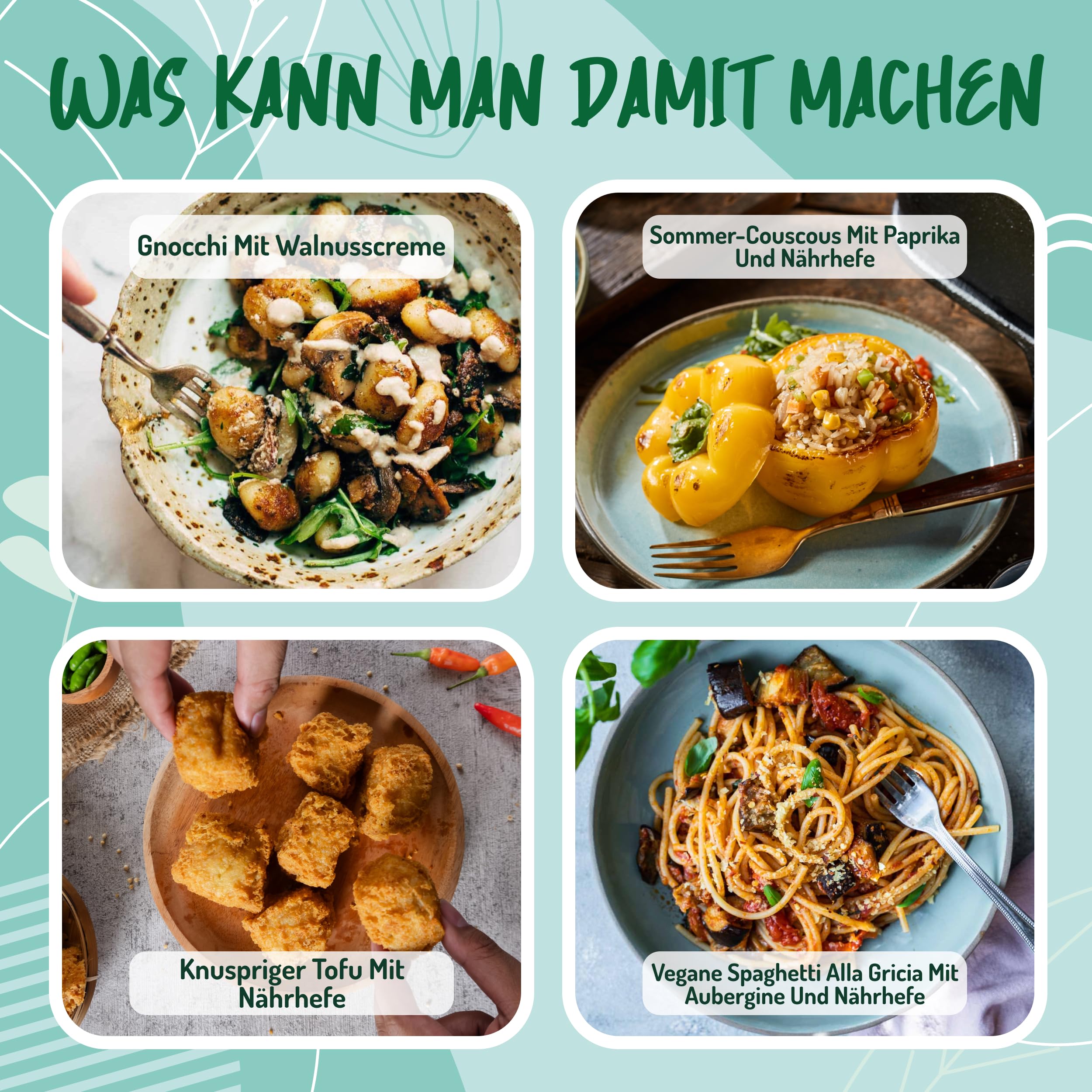 Hefeflocken Bio Vegan - 500g. Nährhefe Bio Trocken. Von Natur aus Glutenfrei Laktosefrei und Backtriebmittel. Alternative für Bierhefe und Käse. Nutritional Yeast Organic Flakes.