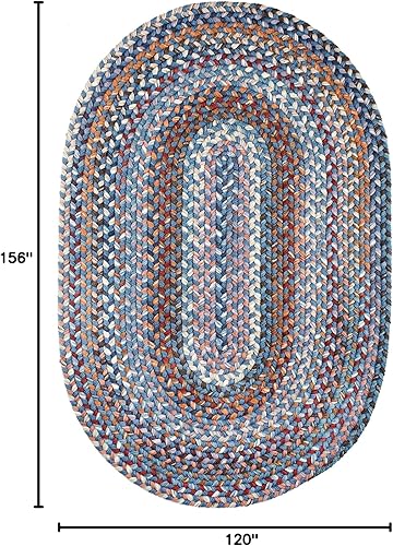 Miniatura 91 de Tapete reversible de lana, texturizado, grueso, trenzado. , Lana, Azul (Blue Dragon) Roca Negra,Azul (Blue Dragon),Mezcla azul y verde,Rojo