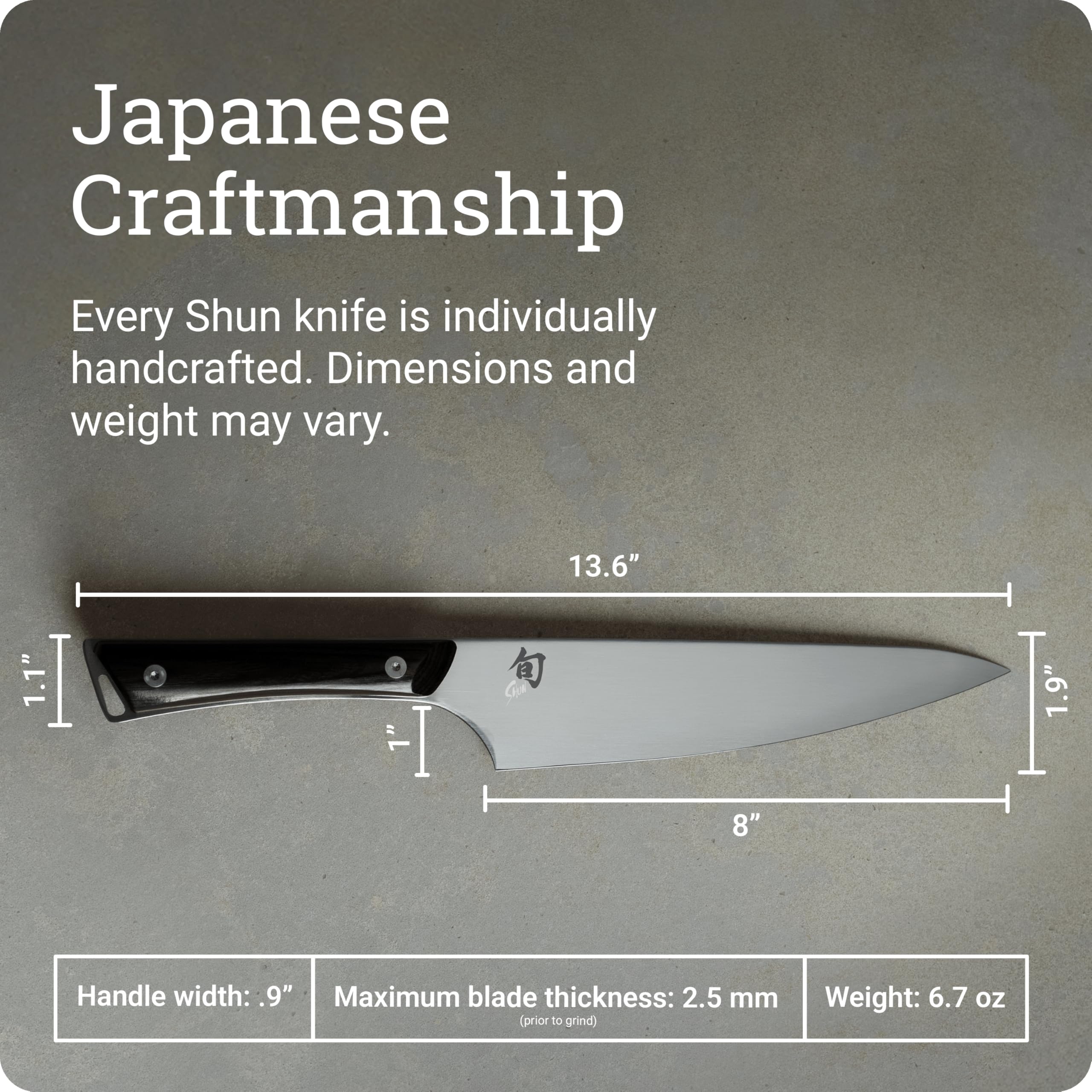 Shun Kazahana 8" Chef's Knife - Premium Japanese Knife -5